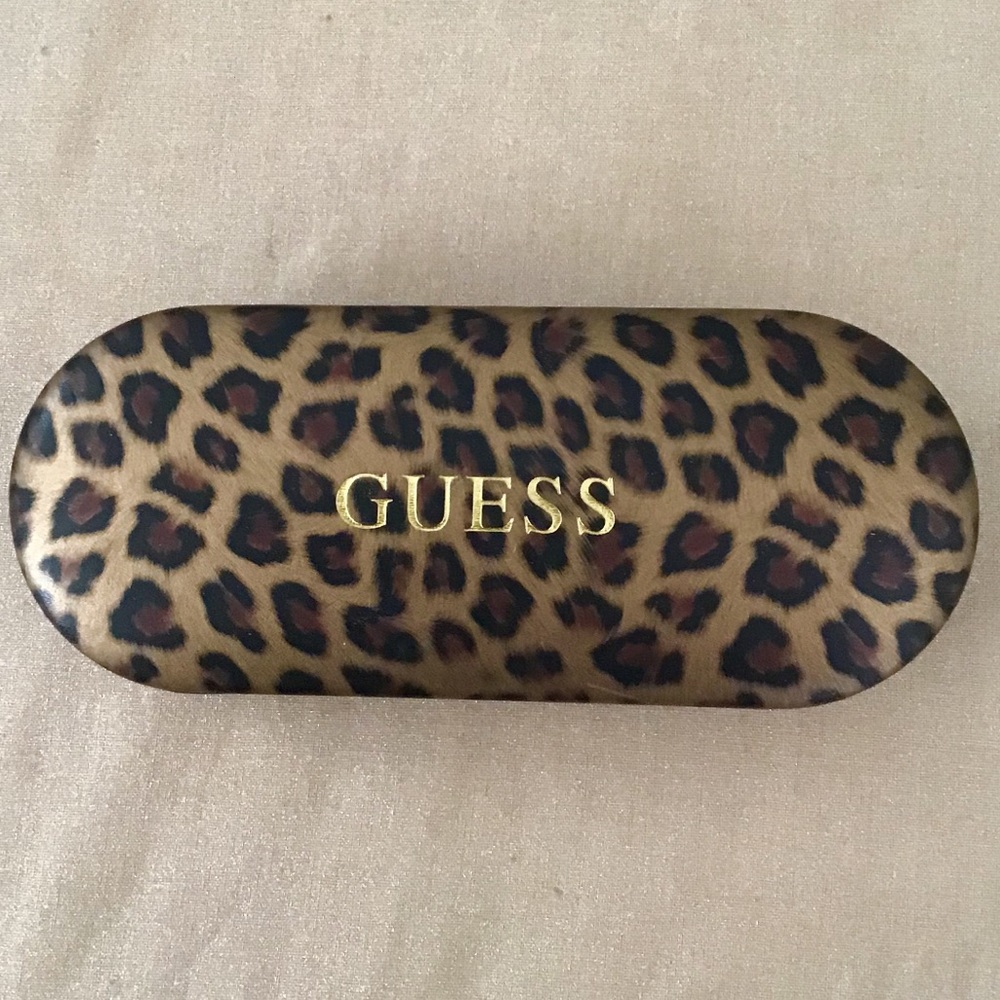 Guess leopard print eyeglasses case